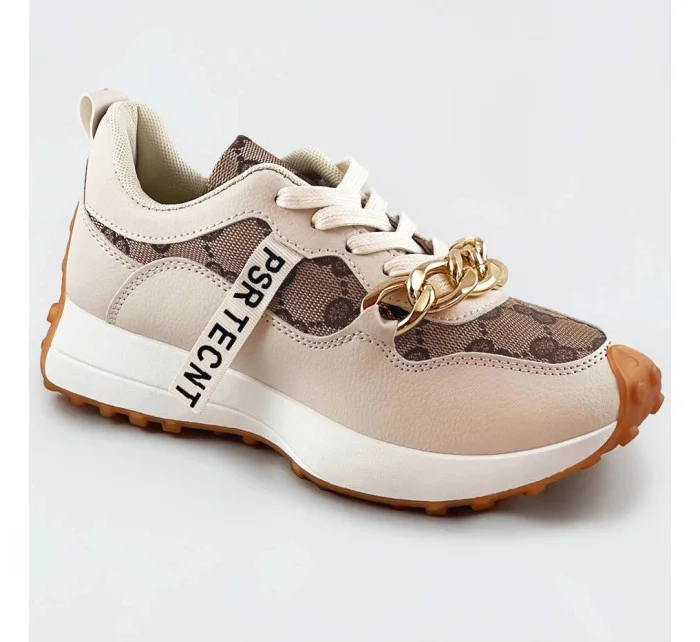 Béžové sportovní boty s řetízkem model 17221069