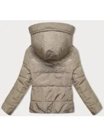 Černobéžová oboustranná krátká bunda s kapucí model 18863099 - S'WEST