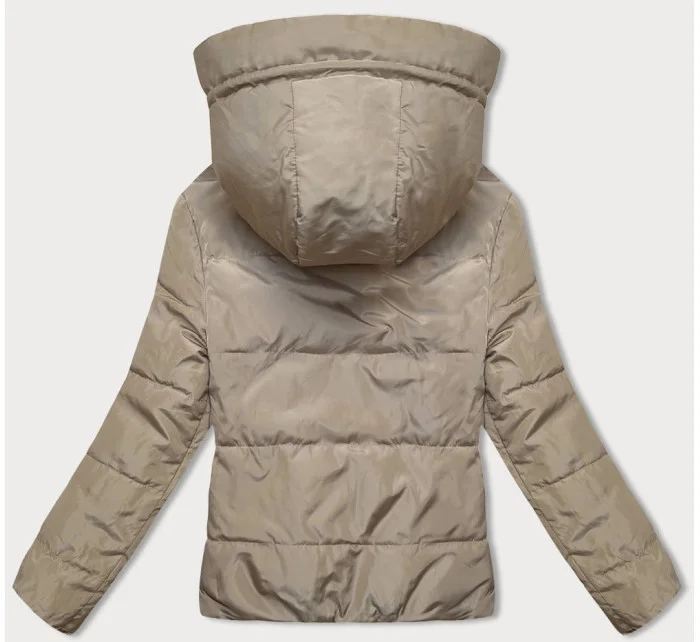 Černobéžová oboustranná krátká bunda s kapucí model 18863099 - S'WEST