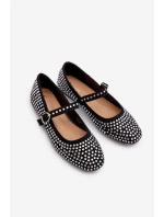 Eko Semišové Baletky S Ozdobami z Černé model 21666798 - Boto Eko Semišové Baletky S Ozdobami z Černé model 21666798 - Boto