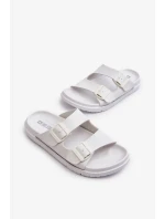Ľahké pánske papuče s prackami Big Star White