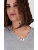Dámská noční košile s krátkým rukávem model 18596631 - Vienetta Dámská noční košile s krátkým rukávem model 18596631 - Vienetta
