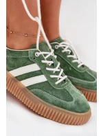 Dámské Velurové Tenisky Na Platformě Zelené model 21703435 - Boto