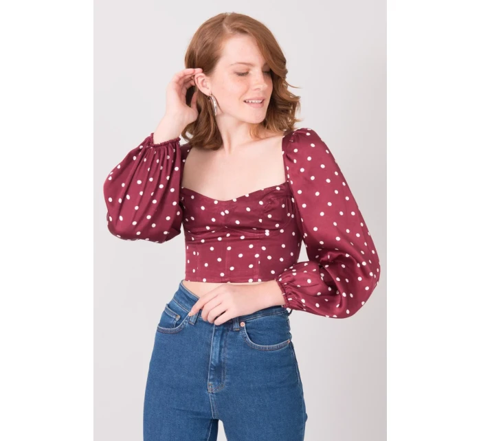 Bluzka model 18484164 bordowy - FPrice