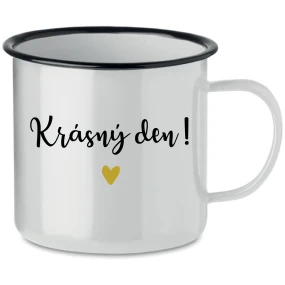 KRÁSNÝ DEN! - bílý plecháček 350 ml