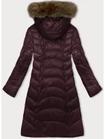 Dámska bordová bordová prešívaná bunda na prechodné obdobie Glakate (LU-2201)