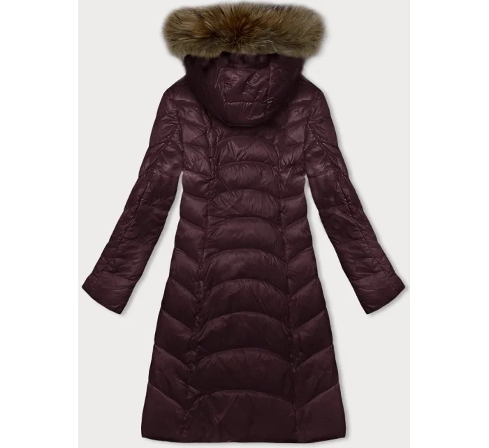 Dámska bordová bordová prešívaná bunda na prechodné obdobie Glakate (LU-2201)