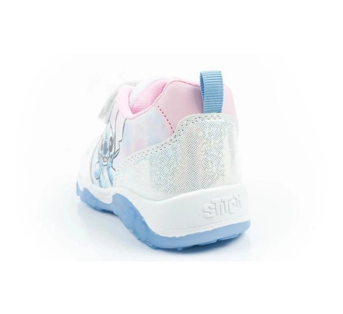 Leomil detská športová obuv tenisky Stitch ľahký suchý zips LED modrá