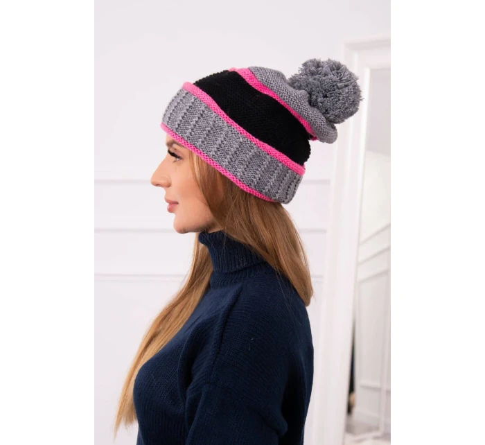 Dámská čepice Kinga K297 tmavě model 18751285 - K-Fashion Dámská čepice Kinga K297 tmavě model 18751285 - K-Fashion