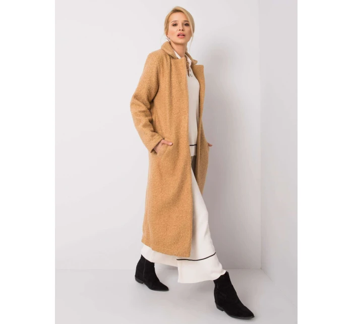Dámský kabát 217 EN model 14839633 velbloudí - FPrice