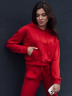 TRENDHOOD dámska mikina s kapucňou červená FashionStreet BY1312