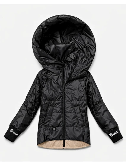 Dámska rebrovaná bunda Goodlookin black (B8591-1)