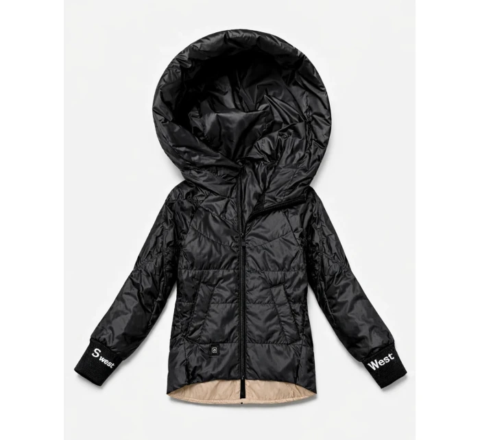 Dámska rebrovaná bunda Goodlookin black (B8591-1)