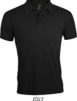 SOL'S Prime Men Pánske polo tričko z hrubej bavlny 25.0571 čierne