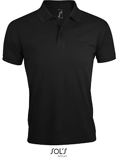 SOL'S Prime Men Pánske polo tričko z hrubej bavlny 25.0571 čierne