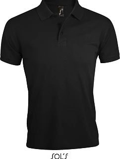 SOL'S Prime Men Pánske polo tričko z hrubej bavlny 25.0571 čierne
