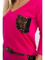 Fuchsiová sada s leopardím potlačou Fuchsiová sada s leopardím potlačou