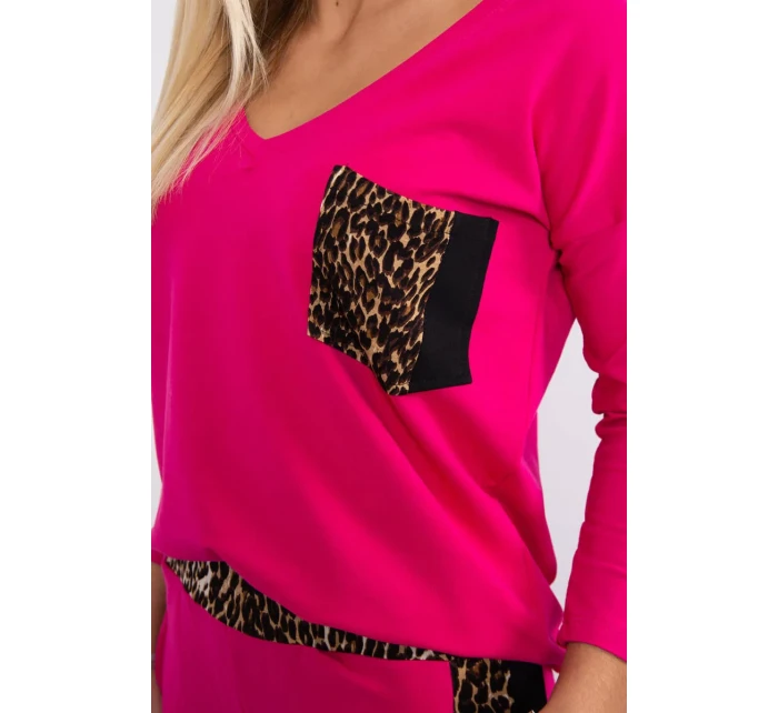 Fuchsiová sada s leopardím potlačou Fuchsiová sada s leopardím potlačou