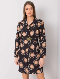 Šaty DHJ SK 12765.11 čierno-béžové