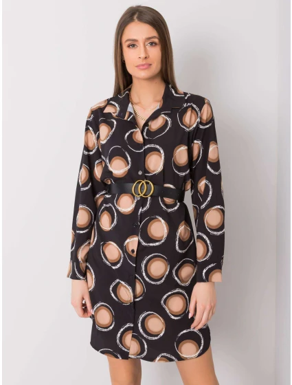 Šaty DHJ SK 12765.11 čierno-béžové