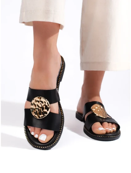 Módne čierne dámske ponožky s plochým podpätkom Módne čierne dámske ponožky s plochým podpätkom