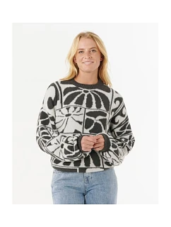 Svetre RIP CURL AOTS-TY WILLIAMS JACQUARD CREW, čierny