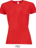 SOL'S Sporty Women Dámske športové tričko s raglánovými rukávmi 25.1159 červené