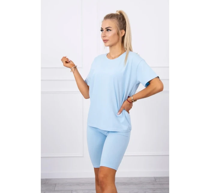 Modrý set top+legíny