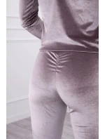 Velúrová súprava so zadným popruhom sivá Velúrová súprava so zadným popruhom sivá