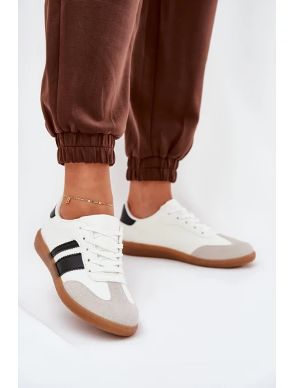 Niskie Sneakersy Damskie Z Eko Skóry Białe Nonalorin