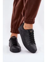 Nízké Dámské Tenisky Z Eko Kůže Big Star model 21686465 Černé - Big Star Shoes Nízké Dámské Tenisky Z Eko Kůže Big Star model 21686465 Černé - Big Star Shoes