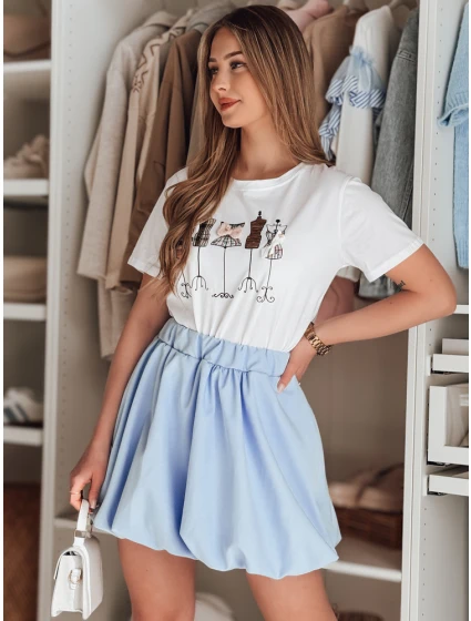Dámska mini sukňa PUFFELLA modrá FashionStreet CY0502