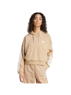 Dámská mikina s kapucí Essentials French Terry Quarter Zip beige model 21730224 - ADIDAS