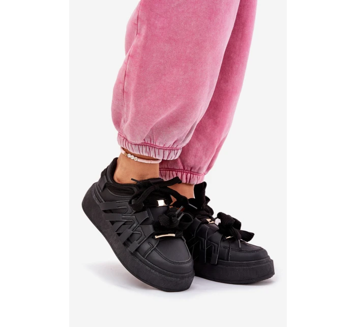 Sneakersy Na Platformě Černé model 21687594 - Boto