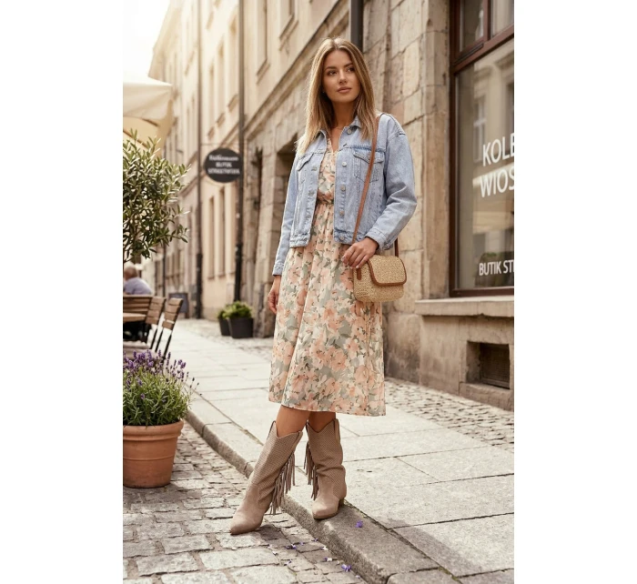 Kovbojky s třásněmi na klínu Béžové Pireya