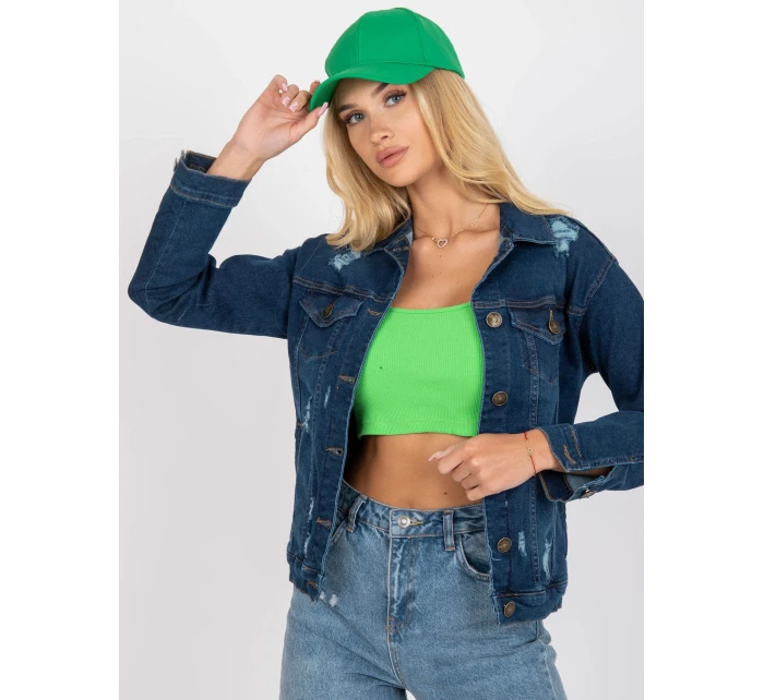 Dámska bunda RO KR CKT 4006 tmavo modrá Dámska bunda RO KR CKT 4006 tmavo modrá