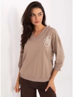 Bluzka RV BZ model 21393103 ciemny bezowy - FPrice Bluzka RV BZ model 21393103 ciemny bezowy - FPrice