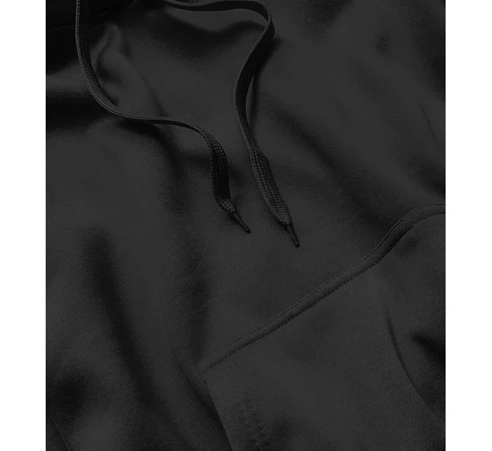 Černá dámská tepláková mikina model 16150172 - J.STYLE Černá dámská tepláková mikina model 16150172 - J.STYLE