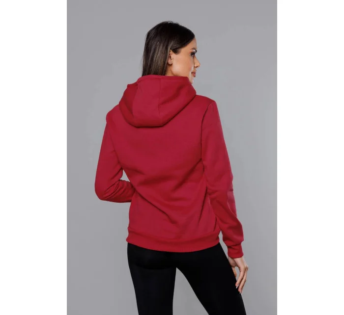 Červená dámska tepláková mikina (W02-35)
