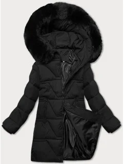 Černá dámská zimní bunda s kapucí model 22041631 - J.STYLE