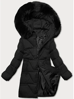 Černá dámská zimní bunda s kapucí model 22041631 - J.STYLE