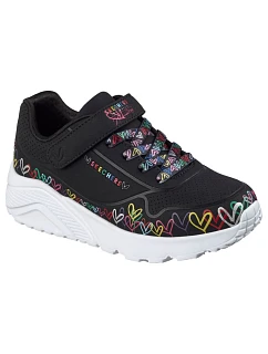 Mládežnícke Skechers UNO LITE HEART CRAZE 314091L BKMT
