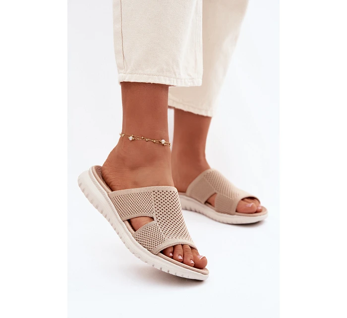 Dámské pantofle Sergio Leone KL064 Béžové