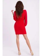 Dámske spoločenské šaty EMAMODA s dlhými rukávmi červeno-čierne - Červená / L - EMAMODA Dámske spoločenské šaty EMAMODA s dlhými rukávmi červeno-čierne - Červená / L - EMAMODA