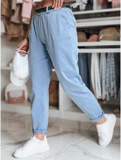 Dámské kalhoty chinos s páskem modré Dstreet model 21986512 - FashionStreet