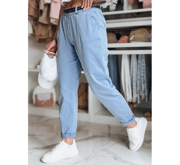 Dámské kalhoty chinos s páskem modré Dstreet model 21986512 - FashionStreet