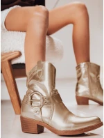 Dámské kovbojské boty se zlatou přezkou Dstreet model 21994377 - FashionStreet