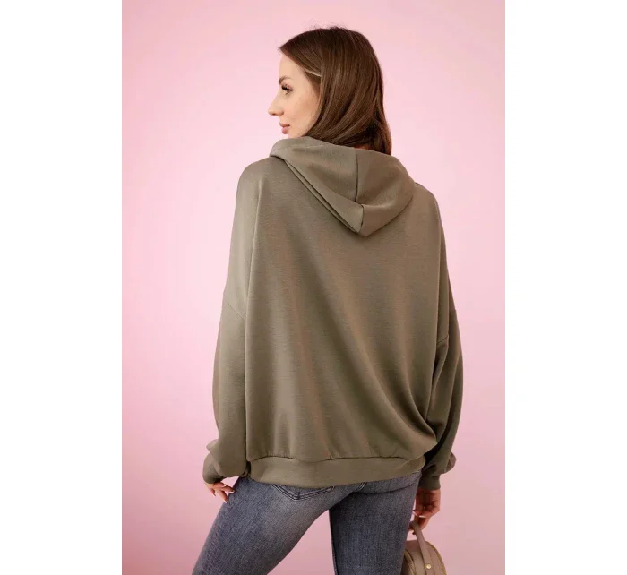 Mikina s kapucí model 20958542 khaki - K-Fashion Mikina s kapucí model 20958542 khaki - K-Fashion
