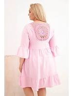 Dámske šaty z viskózy v nadmernej veľkosti s lemovaním Azura Candy Pink Dámske šaty z viskózy v nadmernej veľkosti s lemovaním Azura Candy Pink