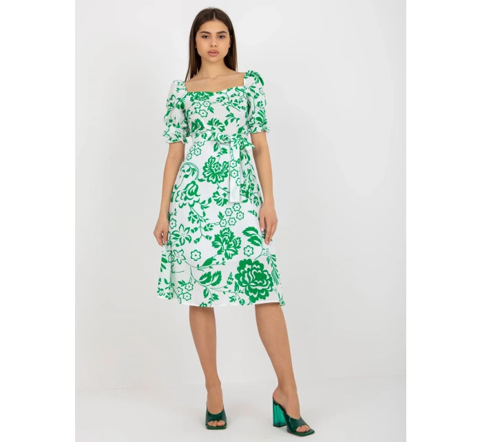 LK SK 508944 šaty.45P biela zelená